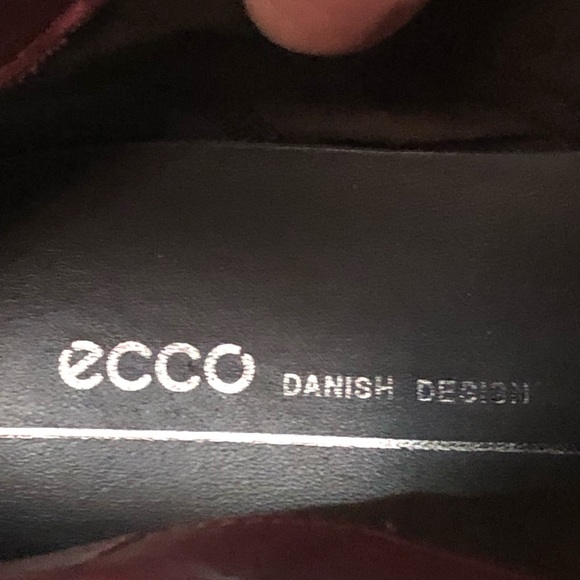 Ecco Burgundy Water Repellent Suede Ankle Boots.Danish Design Woman 41/10-10.5 - Picture 3 of 15